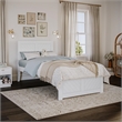 Canyon Twin Wood Platform Bed with Matching Footboard in White