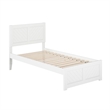 Canyon Twin Wood Platform Bed with Matching Footboard in White