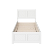 Canyon Twin Wood Platform Bed with Matching Footboard in White