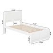Canyon Twin Wood Platform Bed with Matching Footboard in White