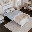 Canyon Twin Wood Platform Bed with Matching Footboard in White