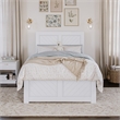 Canyon Twin Wood Platform Bed with Matching Footboard in White