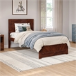 Canyon Twin Wood Platform Bed with Matching Footboard in Walnut