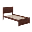 Canyon Twin Wood Platform Bed with Matching Footboard in Walnut