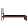 Canyon Twin Wood Platform Bed with Matching Footboard in Walnut
