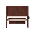 Canyon Twin Wood Platform Bed with Matching Footboard in Walnut
