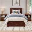 Canyon Twin Wood Platform Bed with Matching Footboard in Walnut