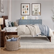 Canyon Twin Wood Platform Bed with Matching Footboard in Walnut