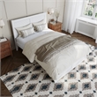Canyon Full Wood Platform Bed with Matching Footboard in White