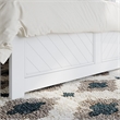 Canyon Full Wood Platform Bed with Matching Footboard in White