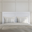 Canyon Full Wood Platform Bed with Matching Footboard in White