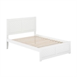Canyon Full Wood Platform Bed with Matching Footboard in White