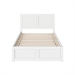 Canyon Full Wood Platform Bed with Matching Footboard in White
