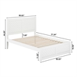 Canyon Full Wood Platform Bed with Matching Footboard in White