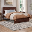 Canyon Full Wood Platform Bed with Matching Footboard in Walnut