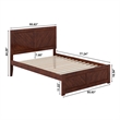 Canyon Full Wood Platform Bed with Matching Footboard in Walnut