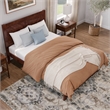 Canyon Full Wood Platform Bed with Matching Footboard in Walnut