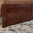 Canyon Full Wood Platform Bed with Matching Footboard in Walnut