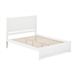 Canyon Queen Wood Platform Bed with Matching Footboard in White
