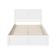 Canyon Queen Wood Platform Bed with Matching Footboard in White