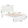 Canyon Queen Wood Platform Bed with Matching Footboard in White