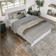 Canyon Queen Wood Platform Bed with Matching Footboard in White