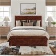 Canyon Queen Wood Platform Bed with Matching Footboard in Walnut