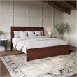 Canyon King Wood Platform Bed with Matching Footboard in Walnut