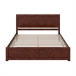 Canyon King Wood Platform Bed with Matching Footboard in Walnut