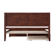Canyon King Wood Platform Bed with Matching Footboard & Trundle in Walnut