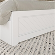 Canyon King Storage Wood Platform Bed with Matching Footboard in White