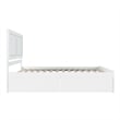 Canyon King Storage Wood Platform Bed with Matching Footboard in White