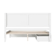 Canyon King Storage Wood Platform Bed with Matching Footboard in White