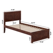 Canyon Twin XL Wood Platform Bed with Matching Footboard in Walnut
