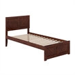 Canyon Twin XL Wood Platform Bed with Matching Footboard in Walnut