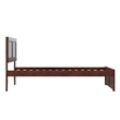 Canyon Twin XL Wood Platform Bed with Matching Footboard in Walnut