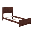 Canyon Twin XL Foundation Bed Frame with Matching Footboard in Walnut
