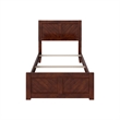 Canyon Twin XL Foundation Bed Frame with Matching Footboard in Walnut