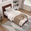 Canyon Twin XL Foundation Bed Frame with Matching Footboard in Walnut