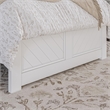 Canyon Twin Foundation Bed Frame with Matching Footboard in White