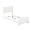 Canyon Twin Foundation Bed Frame with Matching Footboard in White