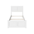 Canyon Twin Foundation Bed Frame with Matching Footboard in White