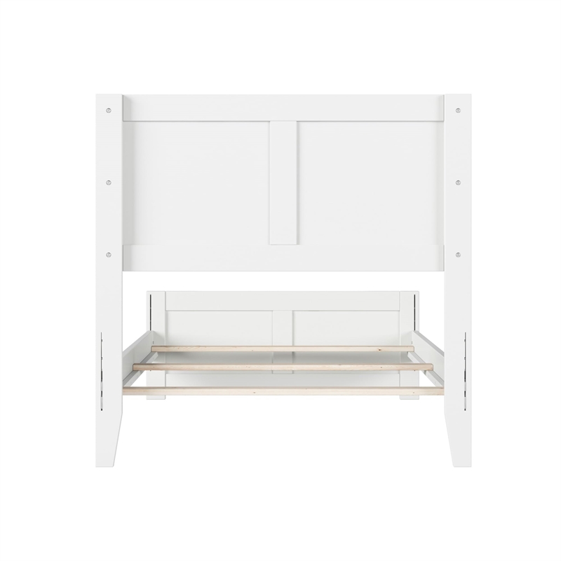 Canyon Twin Foundation Bed Frame with Matching Footboard in White
