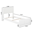 Canyon Twin Foundation Bed Frame with Matching Footboard in White