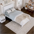 Canyon Twin Foundation Bed Frame with Matching Footboard in White