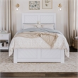 Canyon Twin Foundation Bed Frame with Matching Footboard in White