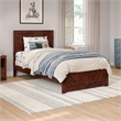Canyon Twin Foundation Bed Frame with Matching Footboard in Walnut