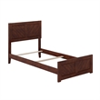 Canyon Twin Foundation Bed Frame with Matching Footboard in Walnut