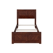 Canyon Twin Foundation Bed Frame with Matching Footboard in Walnut