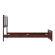 Canyon Twin Foundation Bed Frame with Matching Footboard in Walnut